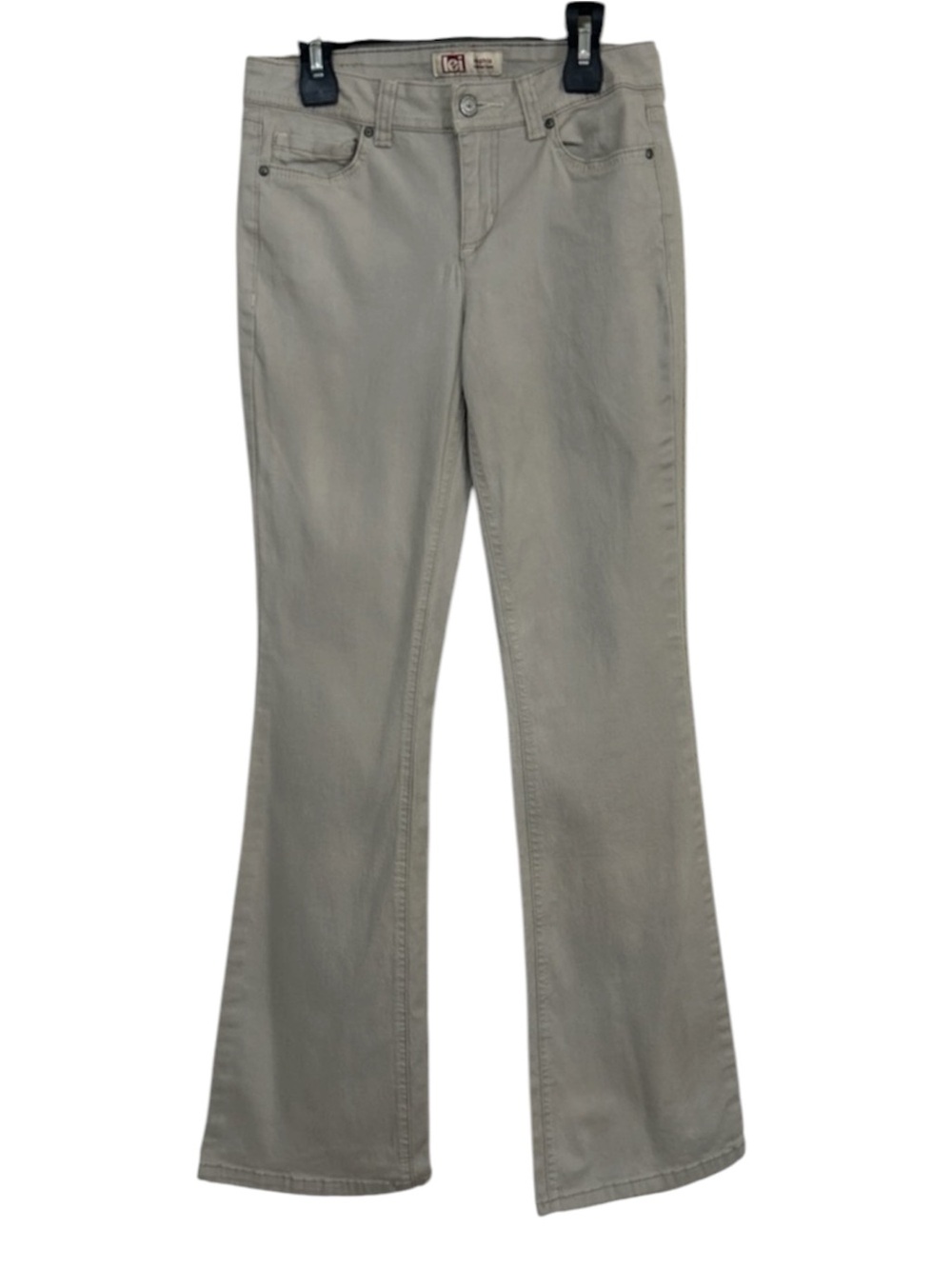 l.e.i. Sophia Hipster Flare Khaki Pants Size 3 Regular